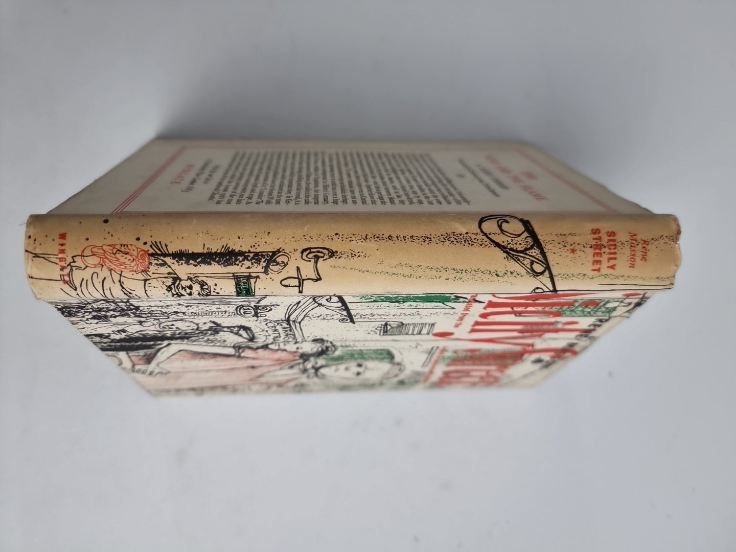 Sicily Street, Rene Masson. 1951 1st Edition Paul Hogarth dust jacket News Clips