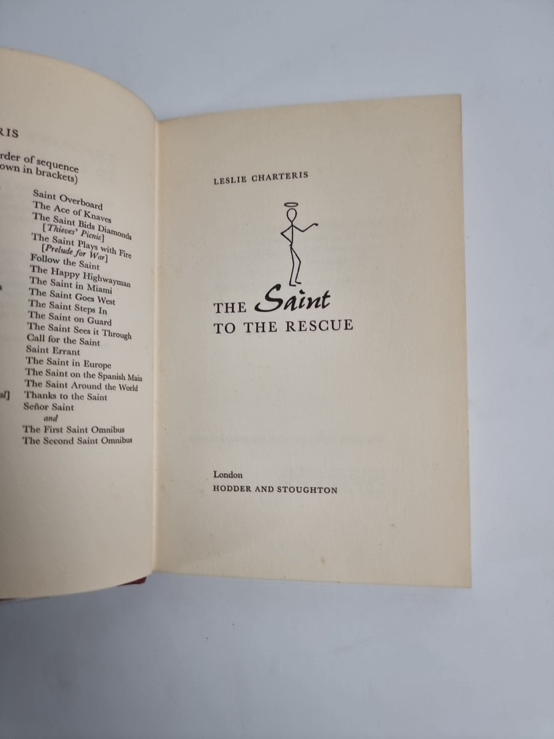 Leslie Charteris The Saint To The Rescue 1961 First UK Edition 