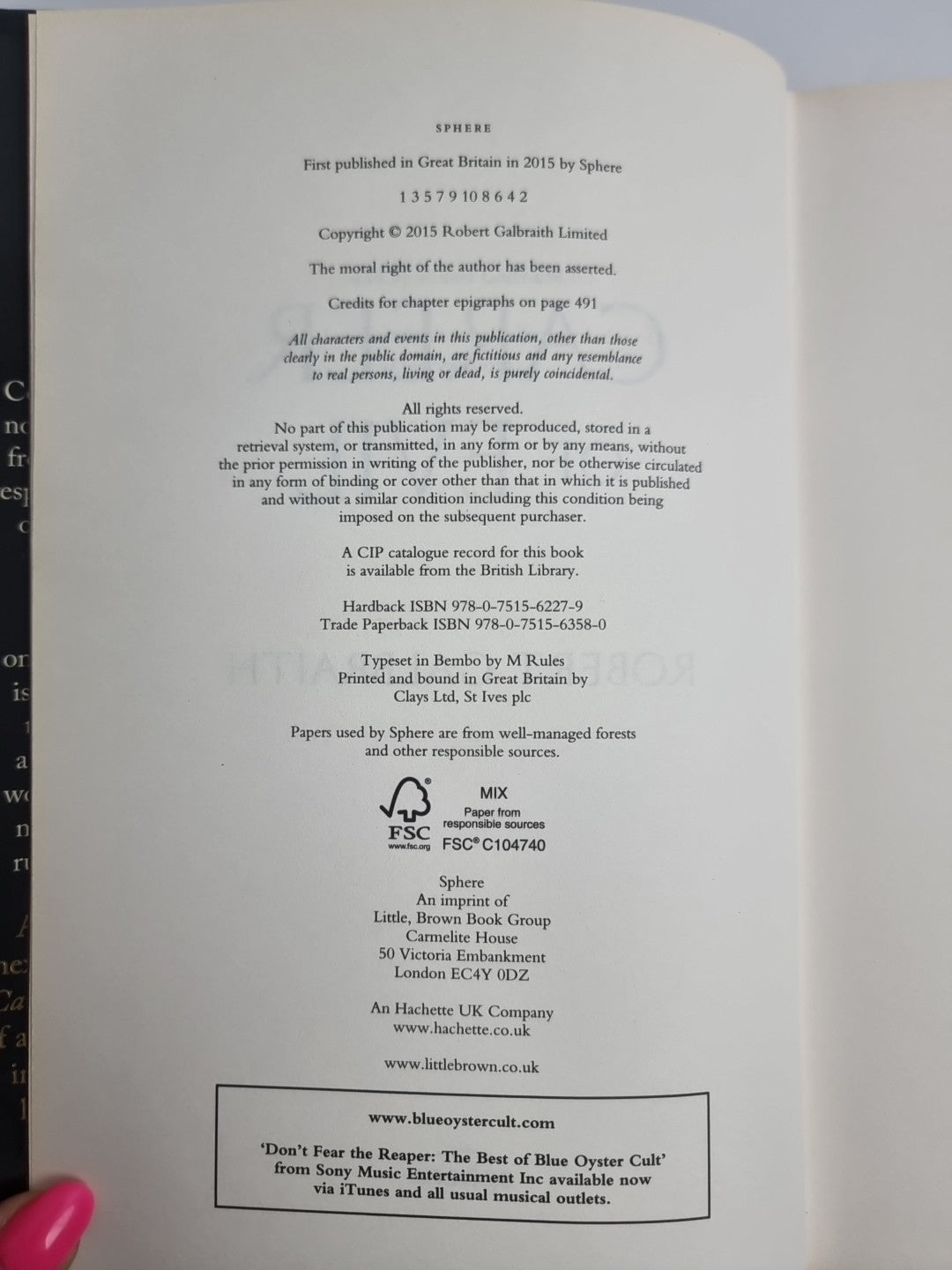 Career of Evil (Cormoran Strike) By Robert Galbraith 1st Edition Free Delivery