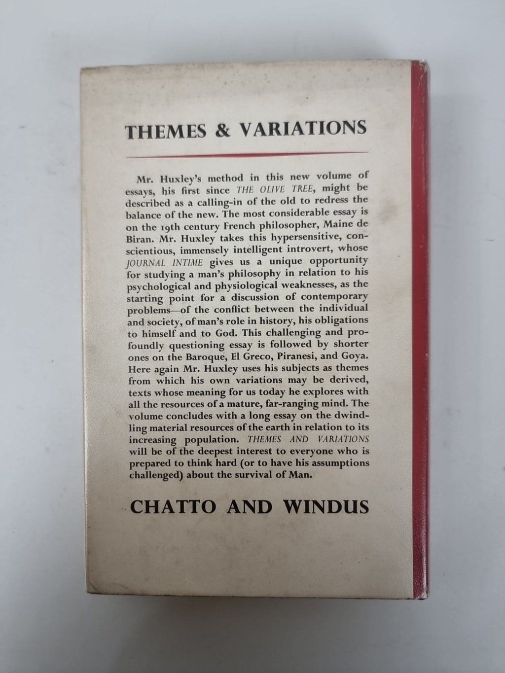 Themes And Variations, Aldous Huxley — First Edition