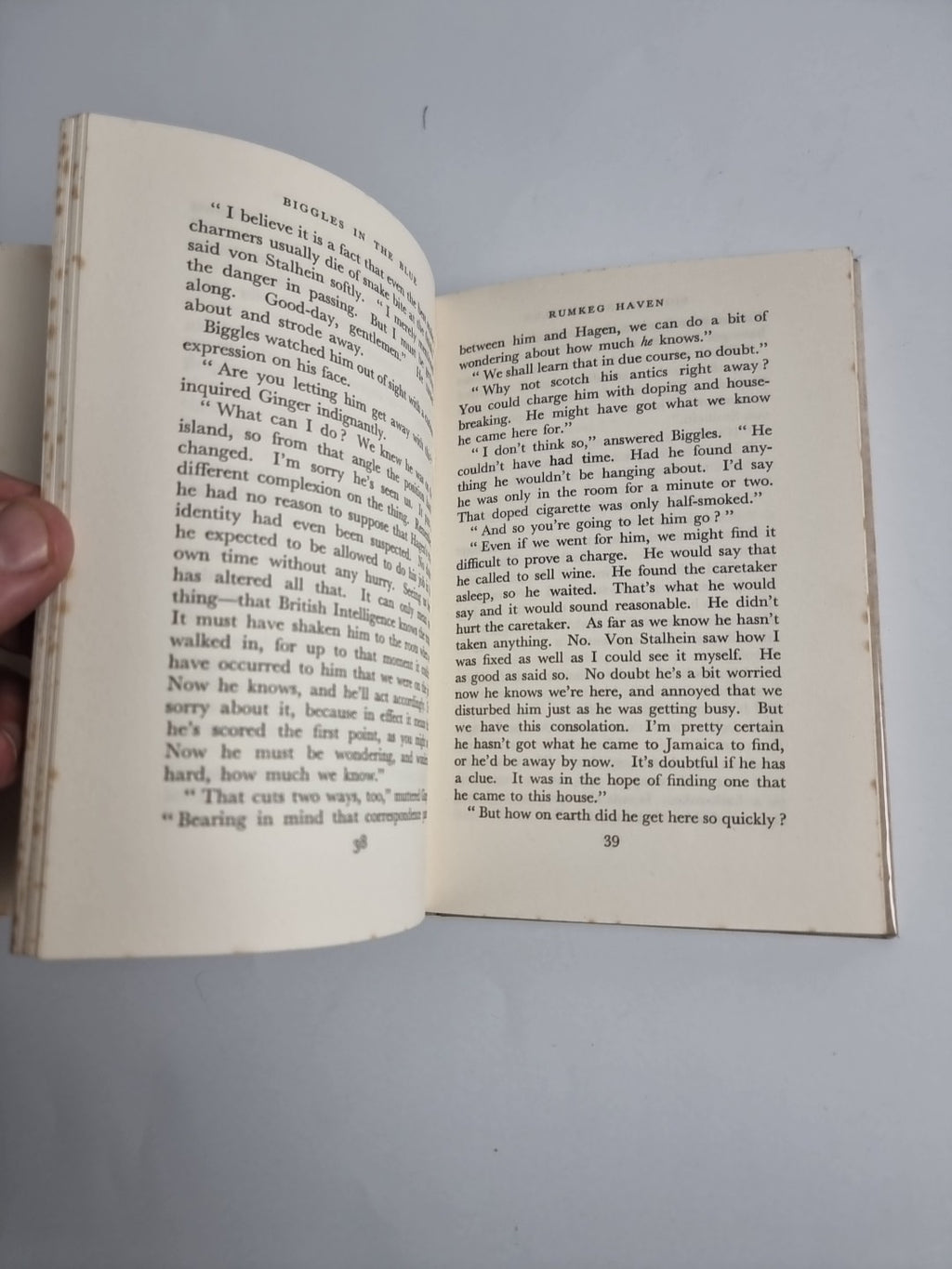 Biggles In The Blue, Captain W.E. Johns — First Edition, Second Impression