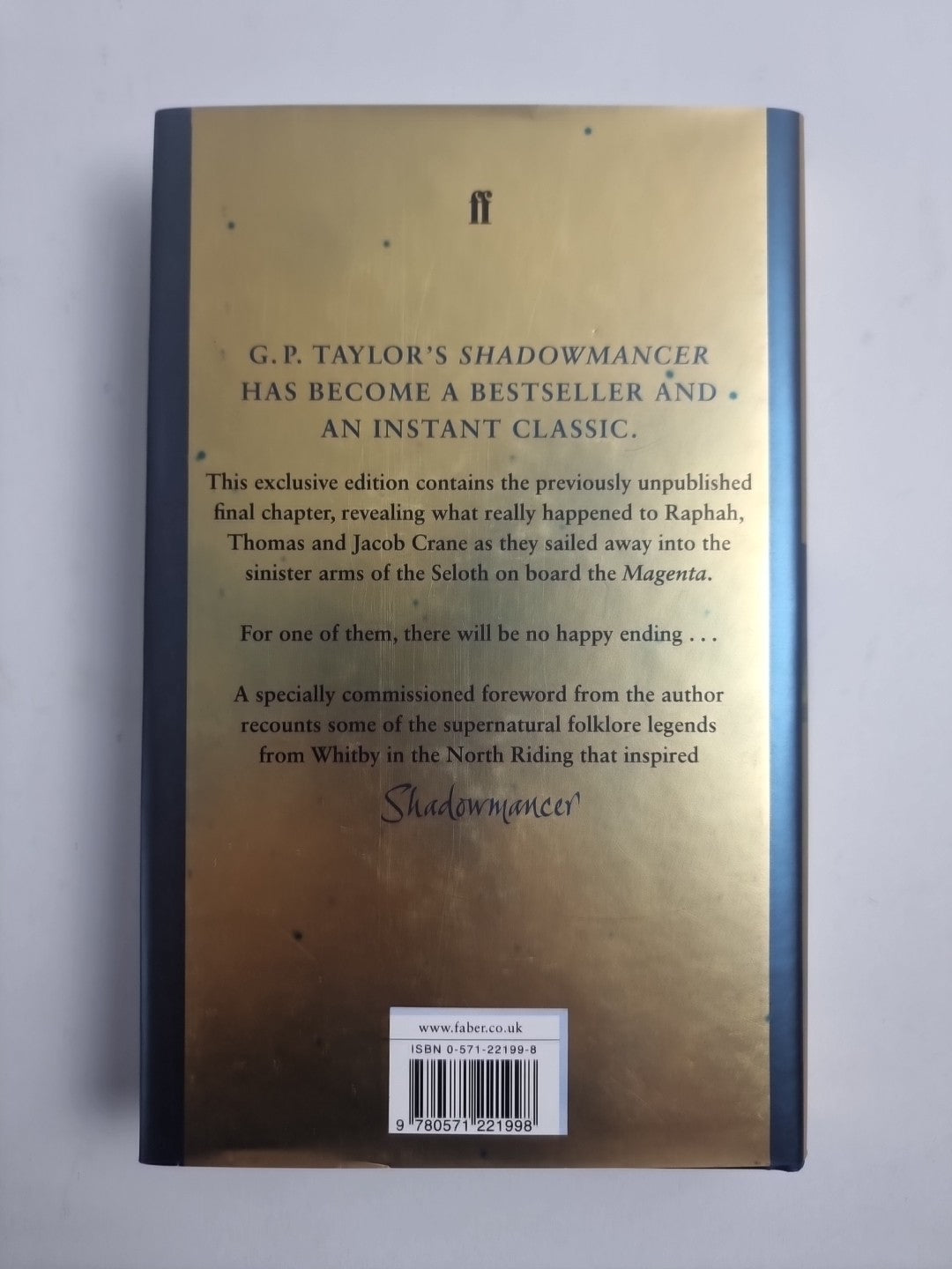 G.P Taylor Shadowmancer Hardback 1st Edition Special Edition 2003 Signed