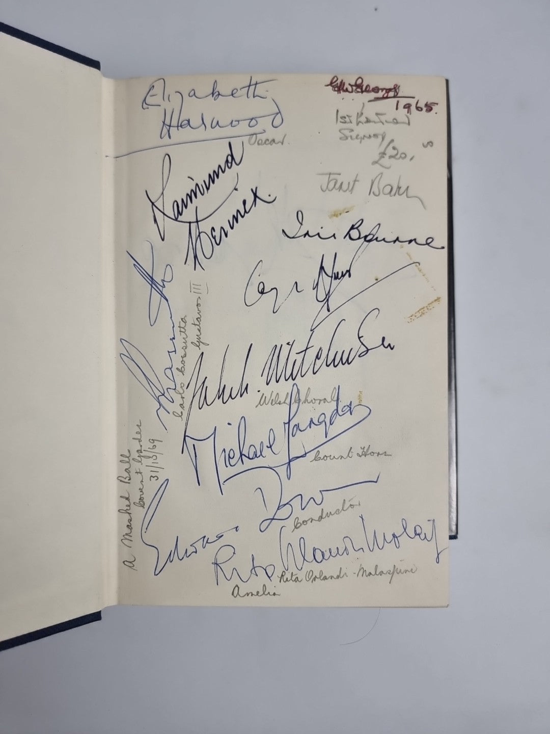 Oxford Concise & Bedside Opera 1st Ed Books With Over 30 Opera  Autographs