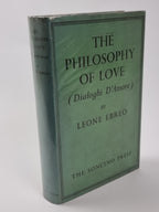 The Philosophy of Love, Leone Ebreo. 1937 1st Edition. Soncino  with cover