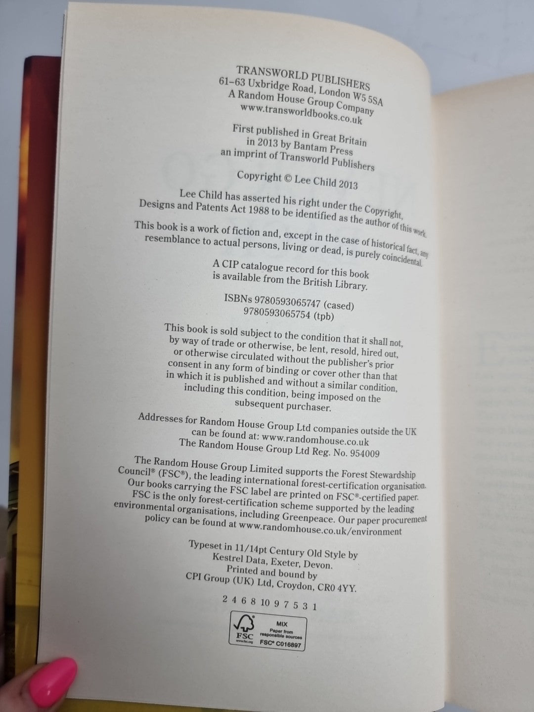 Never Go Back by Lee Child (Hardcover, 2013) 1st Edition New Free Delivery