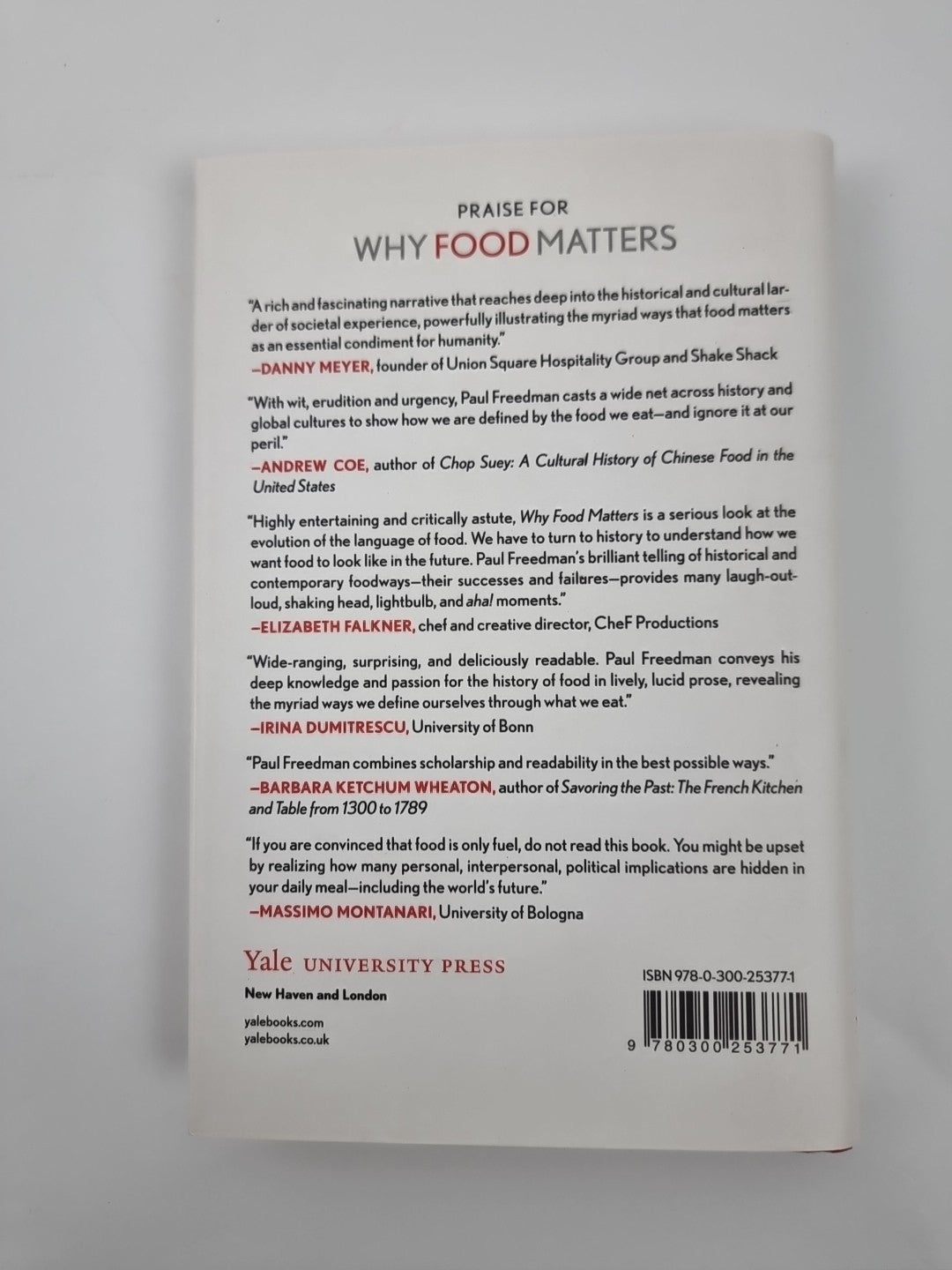Why Food Matters by Paul Freedman (2021, Hardcover) 1st Edition