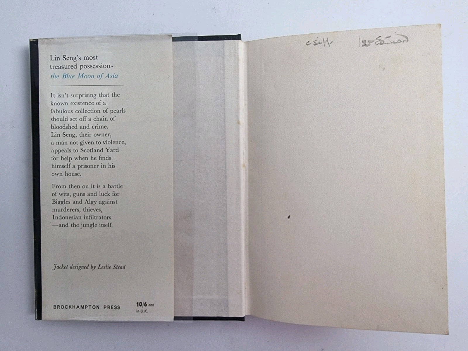 Biggles and the Blue Moon, Captain W.E. Johns — First Edition, AS NEW
