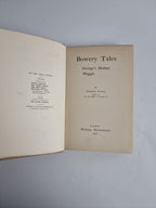 Bowery Tales,  Stephen Crane — First Edition