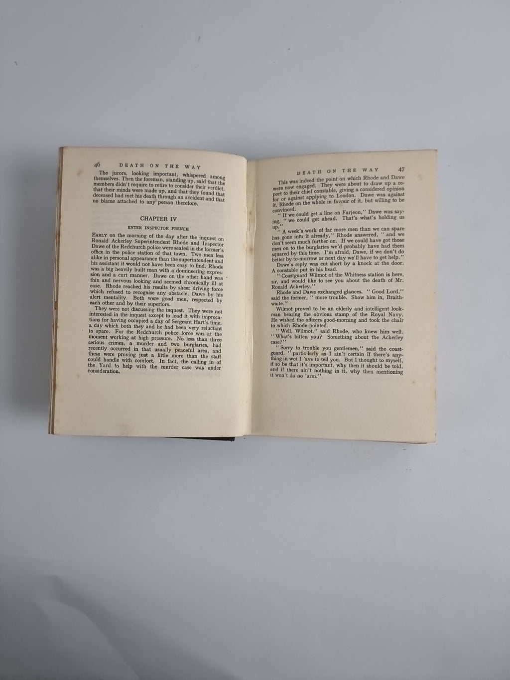 Death On The Way, Freeman Wills Croft, The Crime Club — 1st Ed. 2nd Imp.