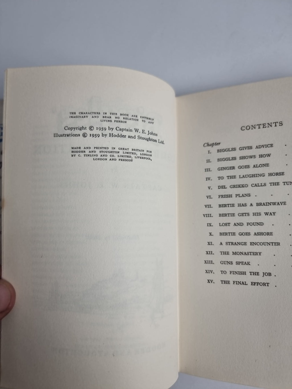 Biggles Combined Operation, Capt W E Johns— First Edition