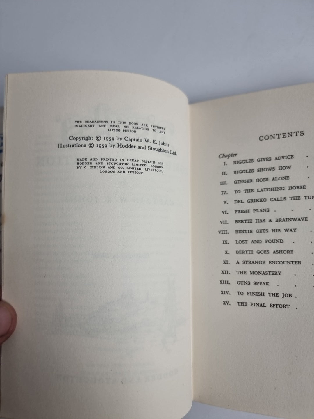 Biggles Combined Operation, Capt W E Johns— First Edition