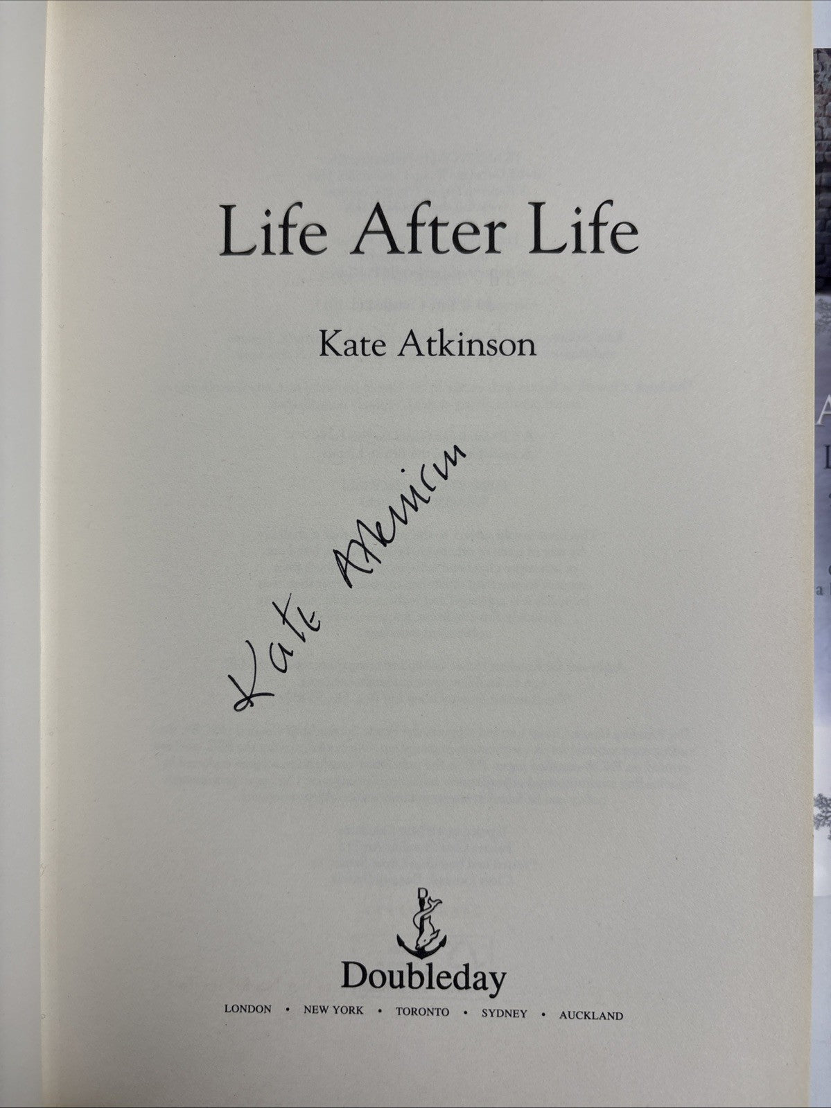 Life After Life by Kate Atkinson Signed 1st Edition Hardback