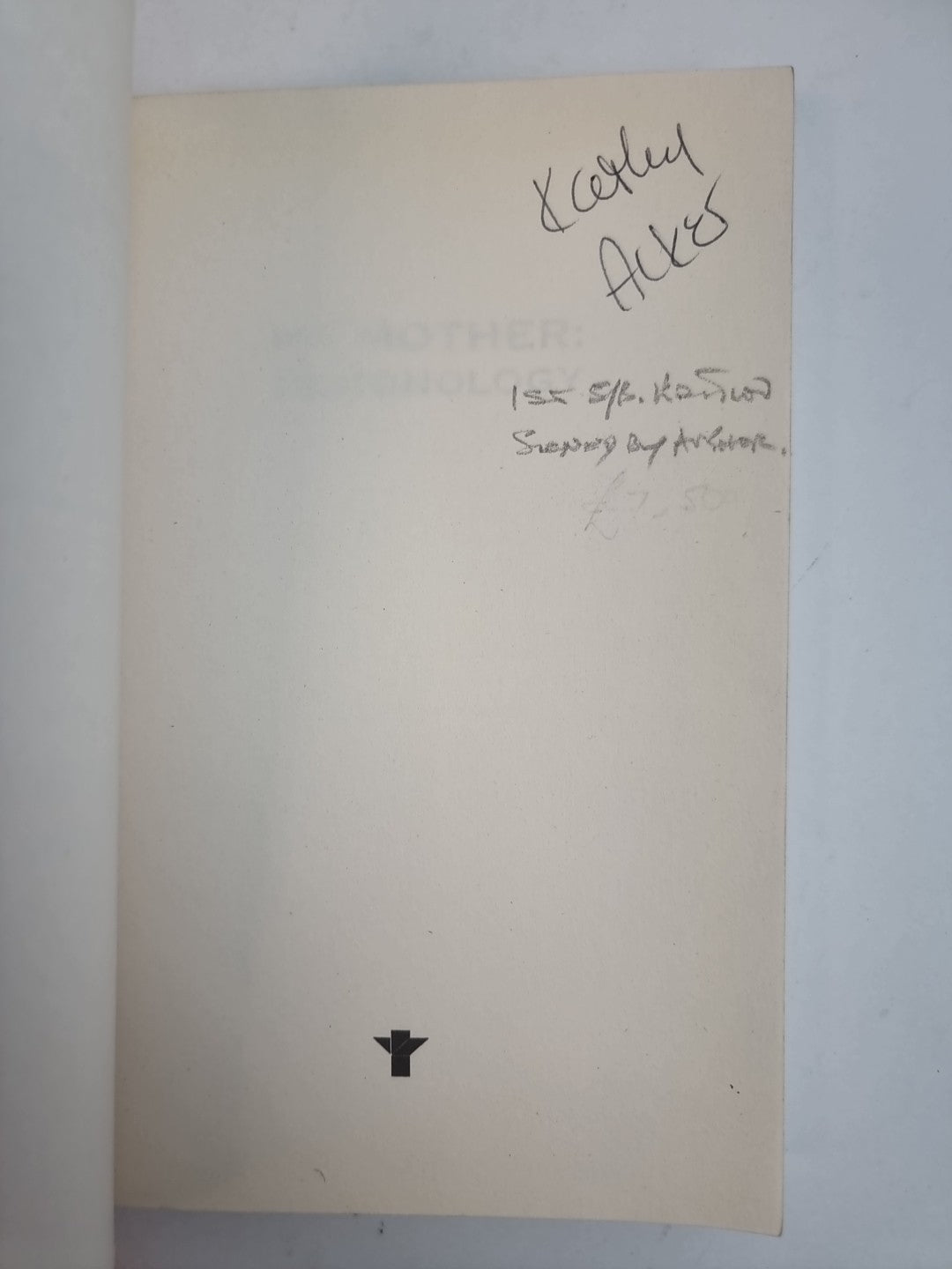 My Mother: Demonology by ACKER (Paperback, 1994) Signed 1st Ed New Free Delivery