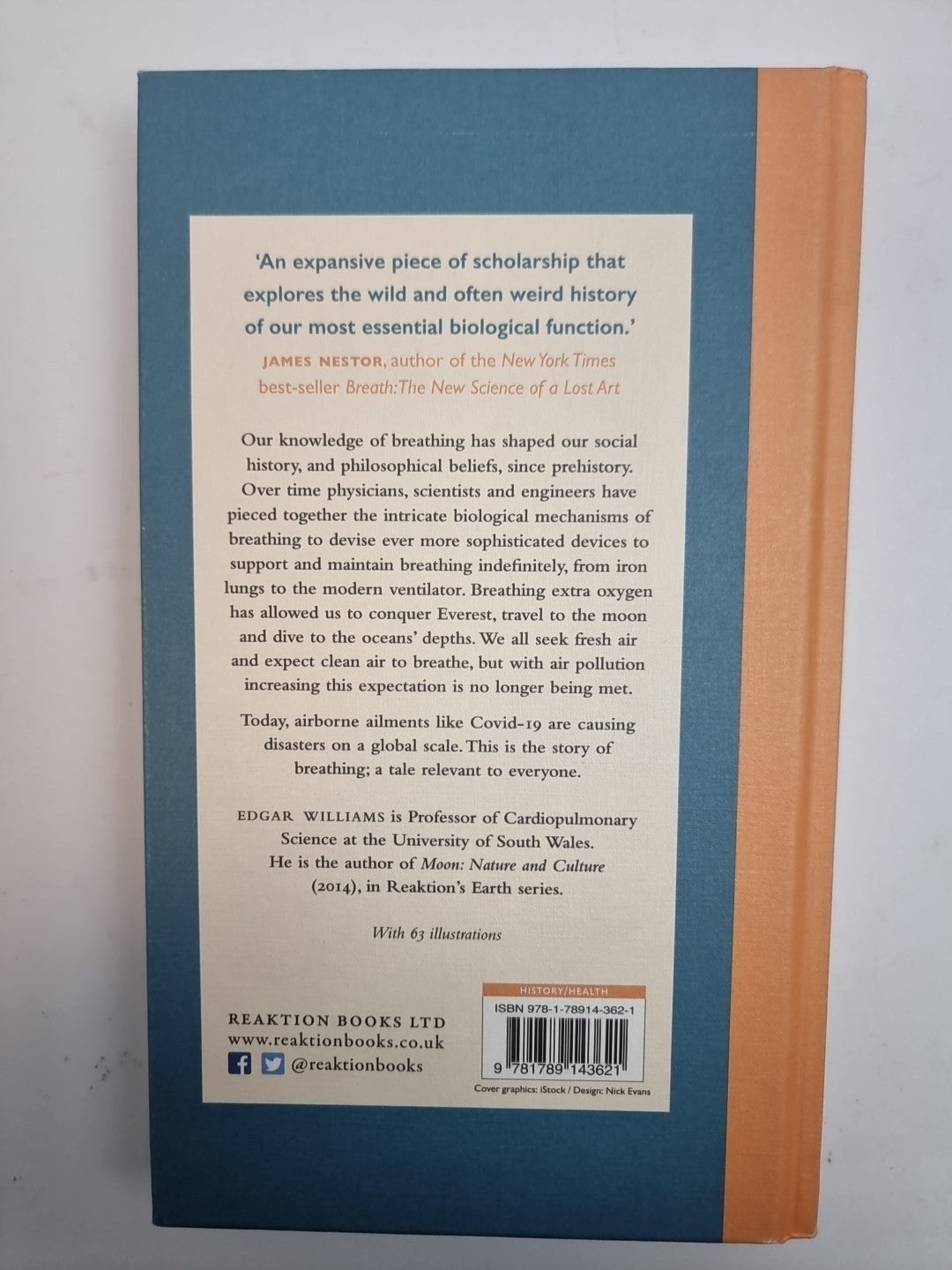 Breathing: An Inspired History by Edgar Williams (Hardcover, 2021) Free Delivery