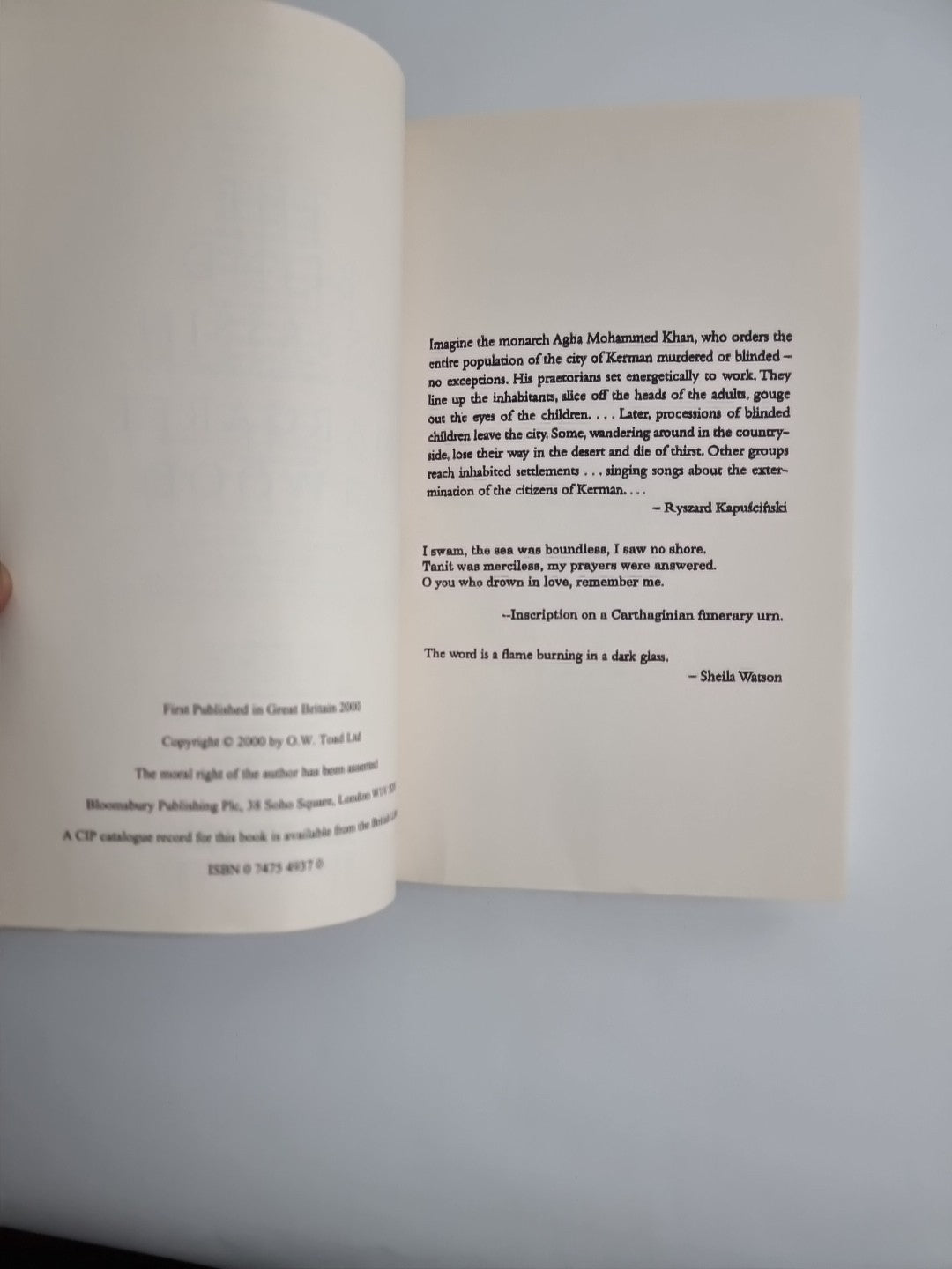 The Blind Assassin by Margaret Atwood  1st Edition  and Proof Copy