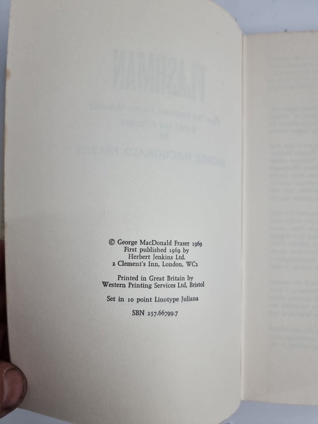 1969 Flashman George MacDonald Fraser First Edition  & 1st Print Dust Wrapper