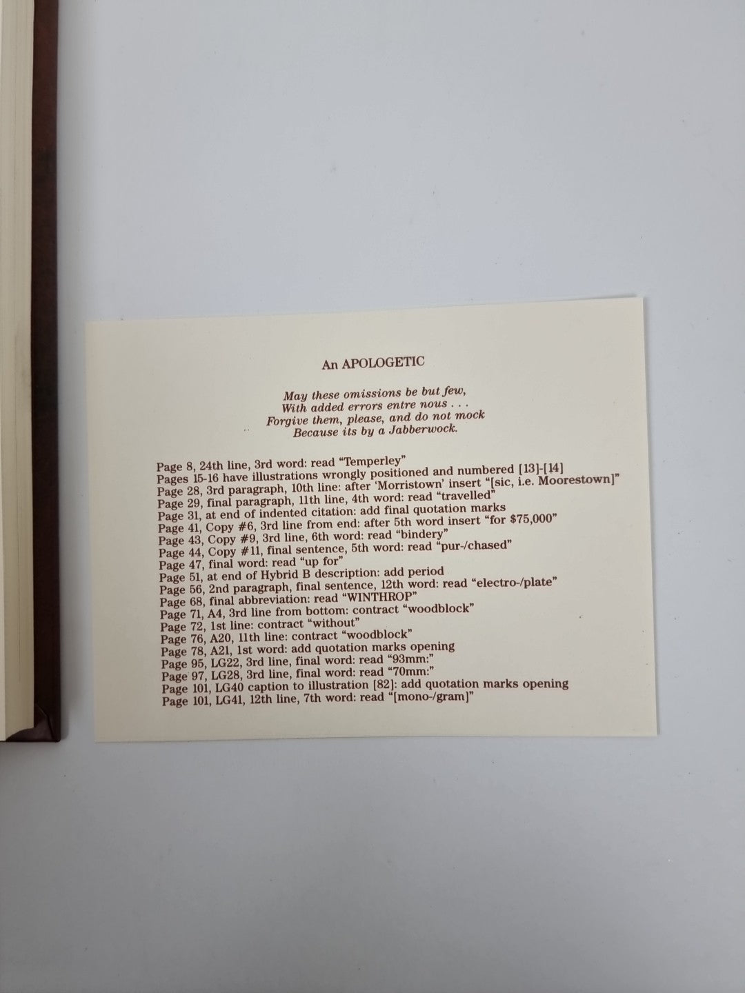 Alice’s Adventures In Wonderland An 1865 Printing Re- described: — 1990 Edition