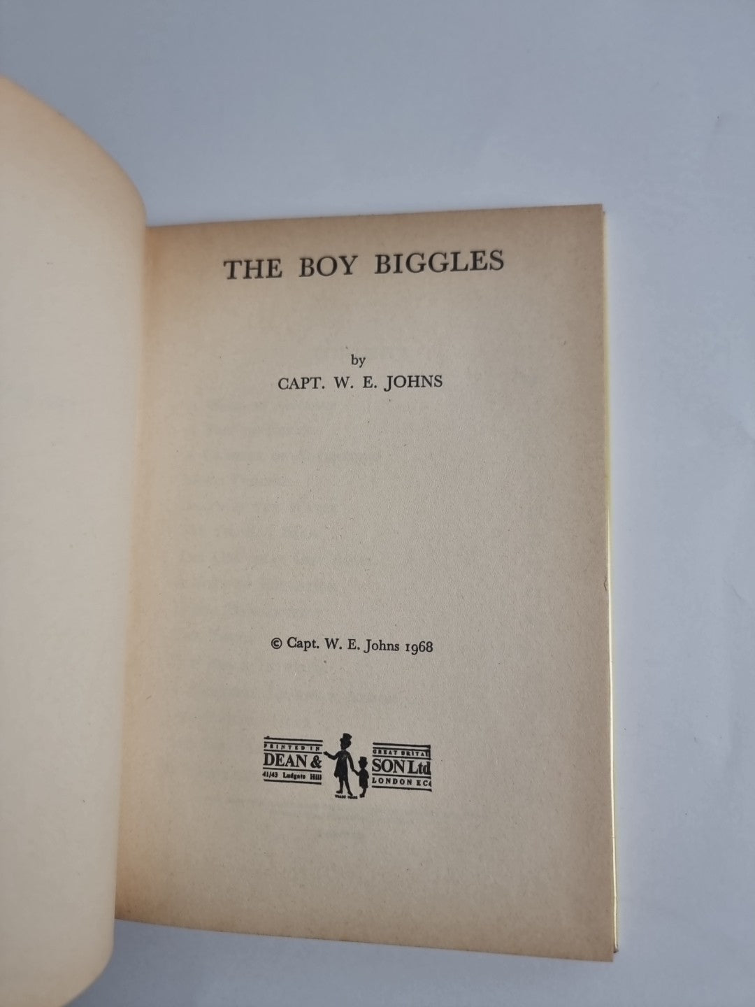 The Boy Biggles, Captain W E Johns — 1st Edition