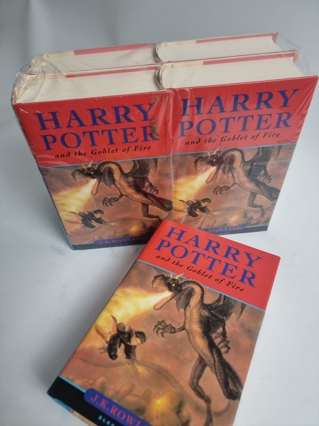 4 Copies of Harry Potter, Goblet of Fire NEW - OMNIA 1ST EDITON  -  With Error