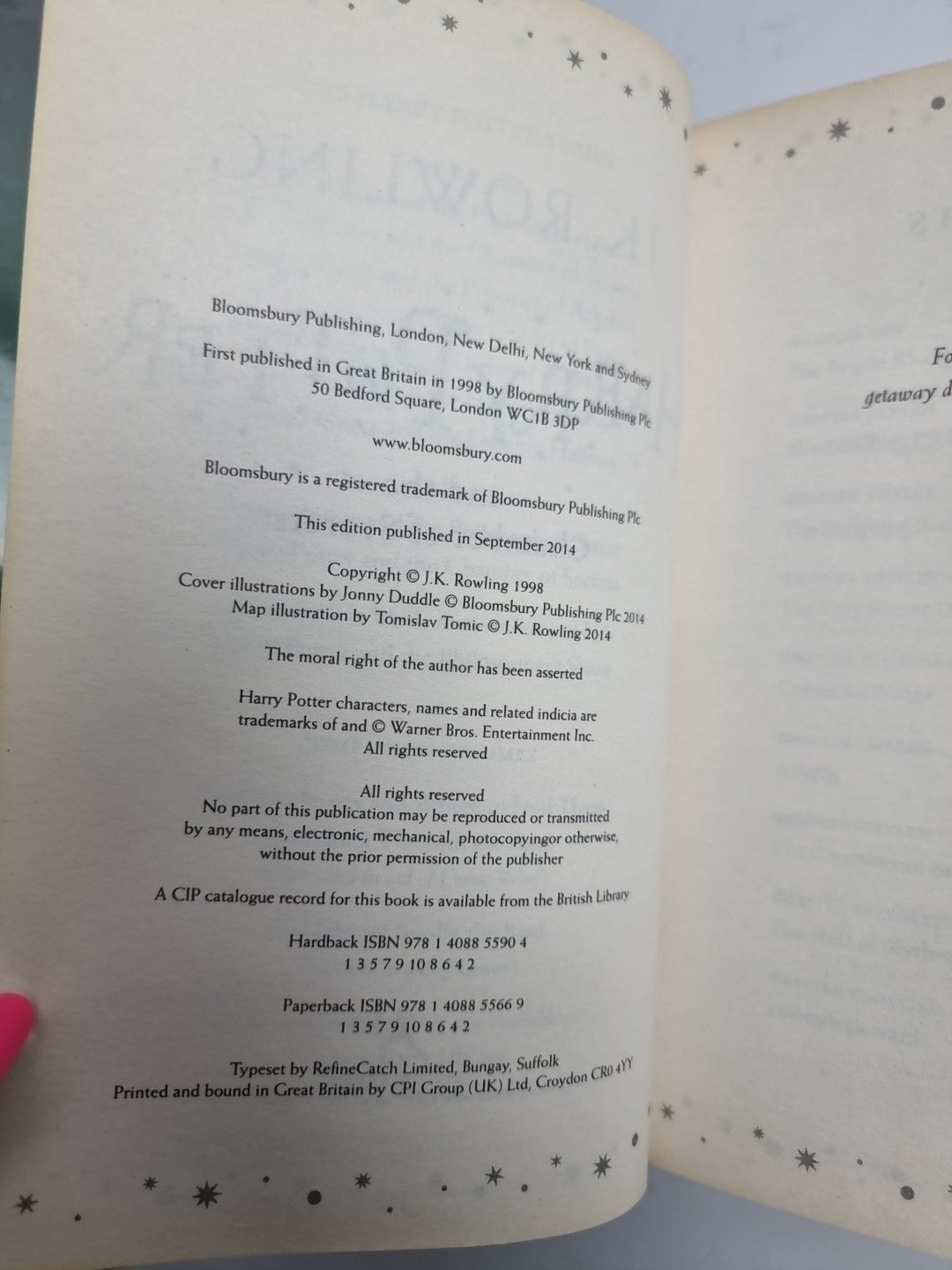 Harry Potter and the Chamber of Secrets: J. K. Rowling 1st Edition (2014) New