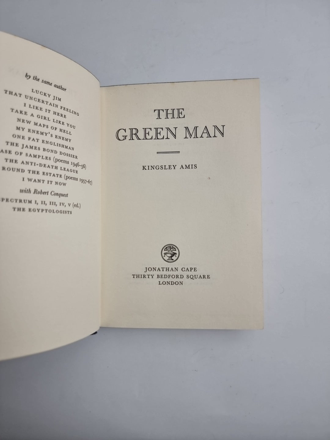 The Green Man - Kingsley Amis. Jonathan Cape 1969, 1st Edition, 1st Print
