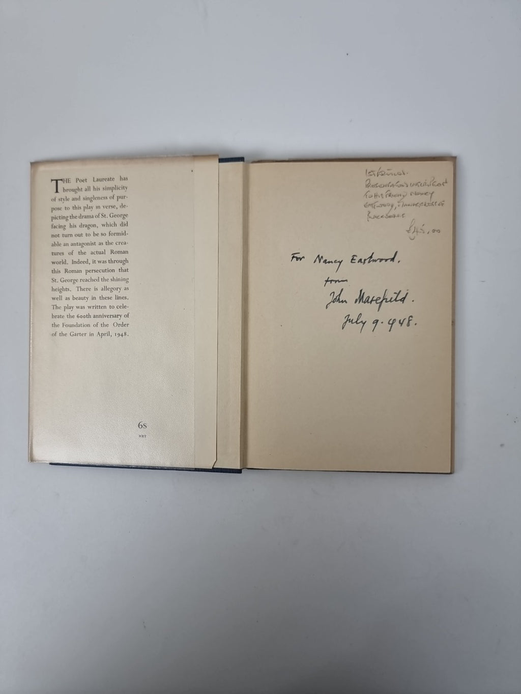 A Play of St George, John Masefield — First Edition, SIGNED