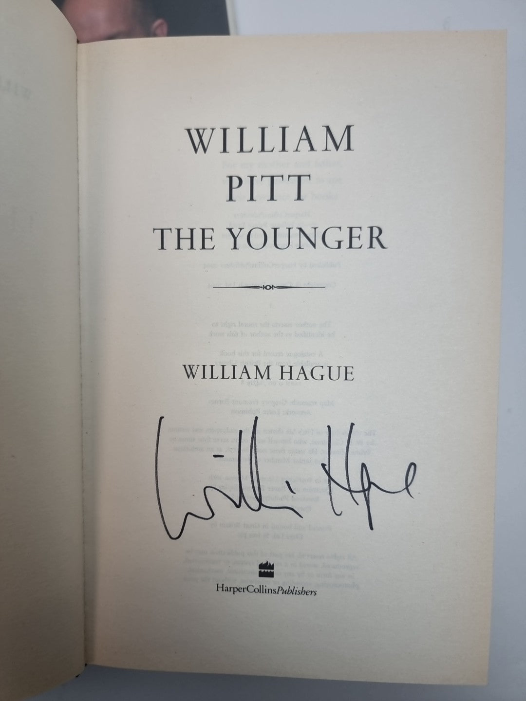 William Pitt the Younger by William Hague New Rare 1st Edition Signed