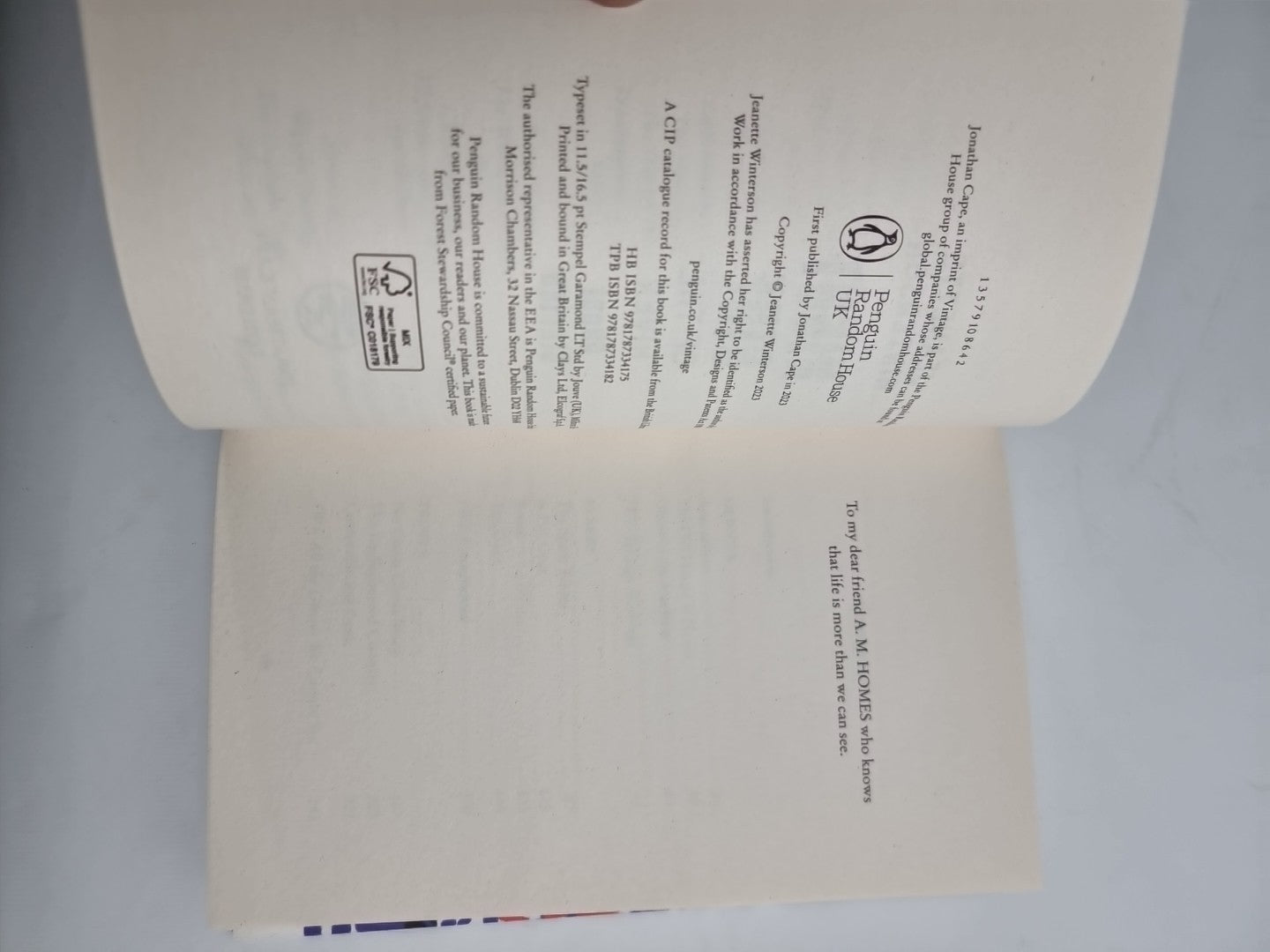 Night Side of the River, Jeanette Winterson,1st edition,Hardback, NEW