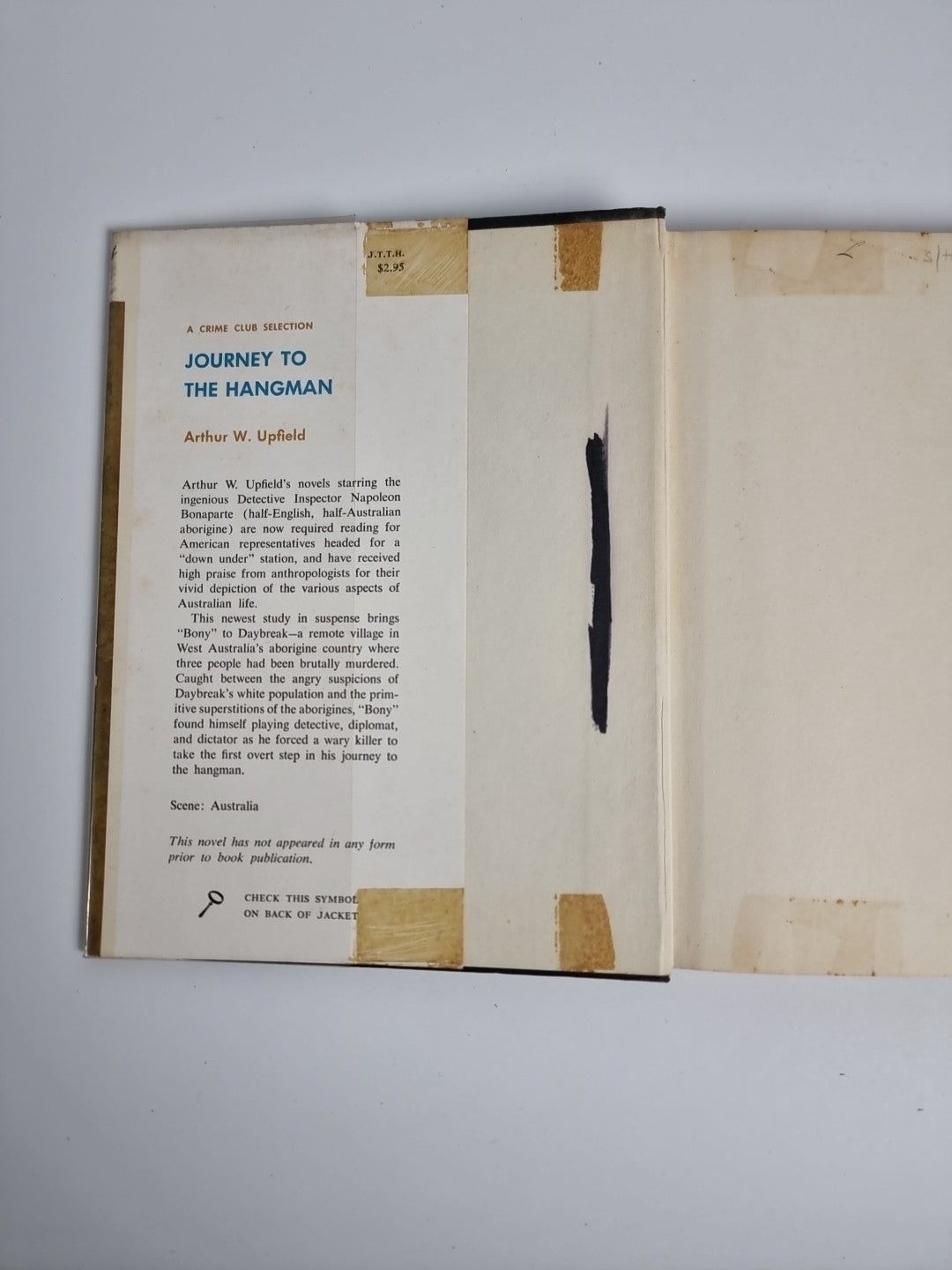 JOURNEY TO THE HANGMAN  Arthur W Upfield - 1st Edition Very Rare 