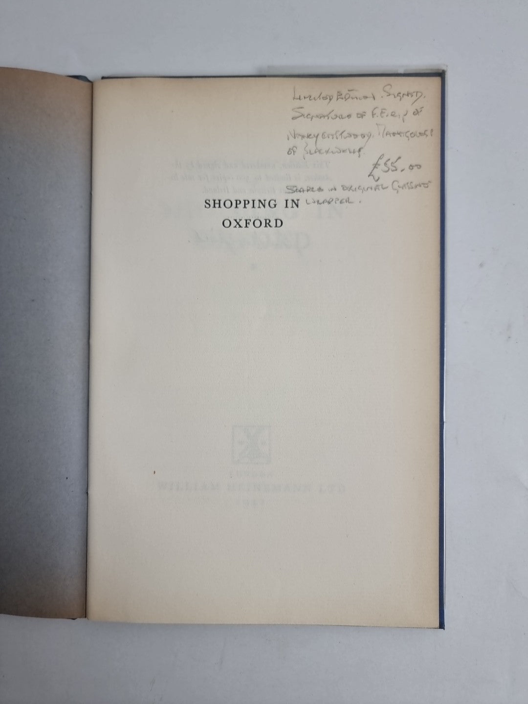 Shopping In Oxford, John Masefield — First, Limited, SIGNED Edition