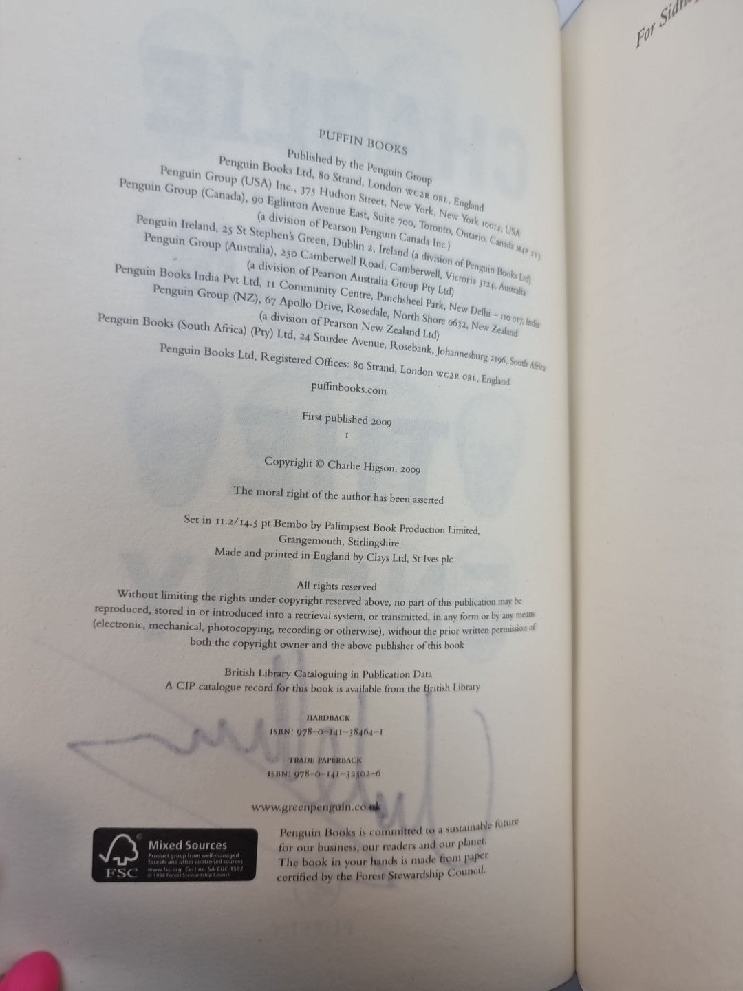 The Enemy by Charlie Higson (Hardcover, 2009) Signed 1st Edition Free Delivery