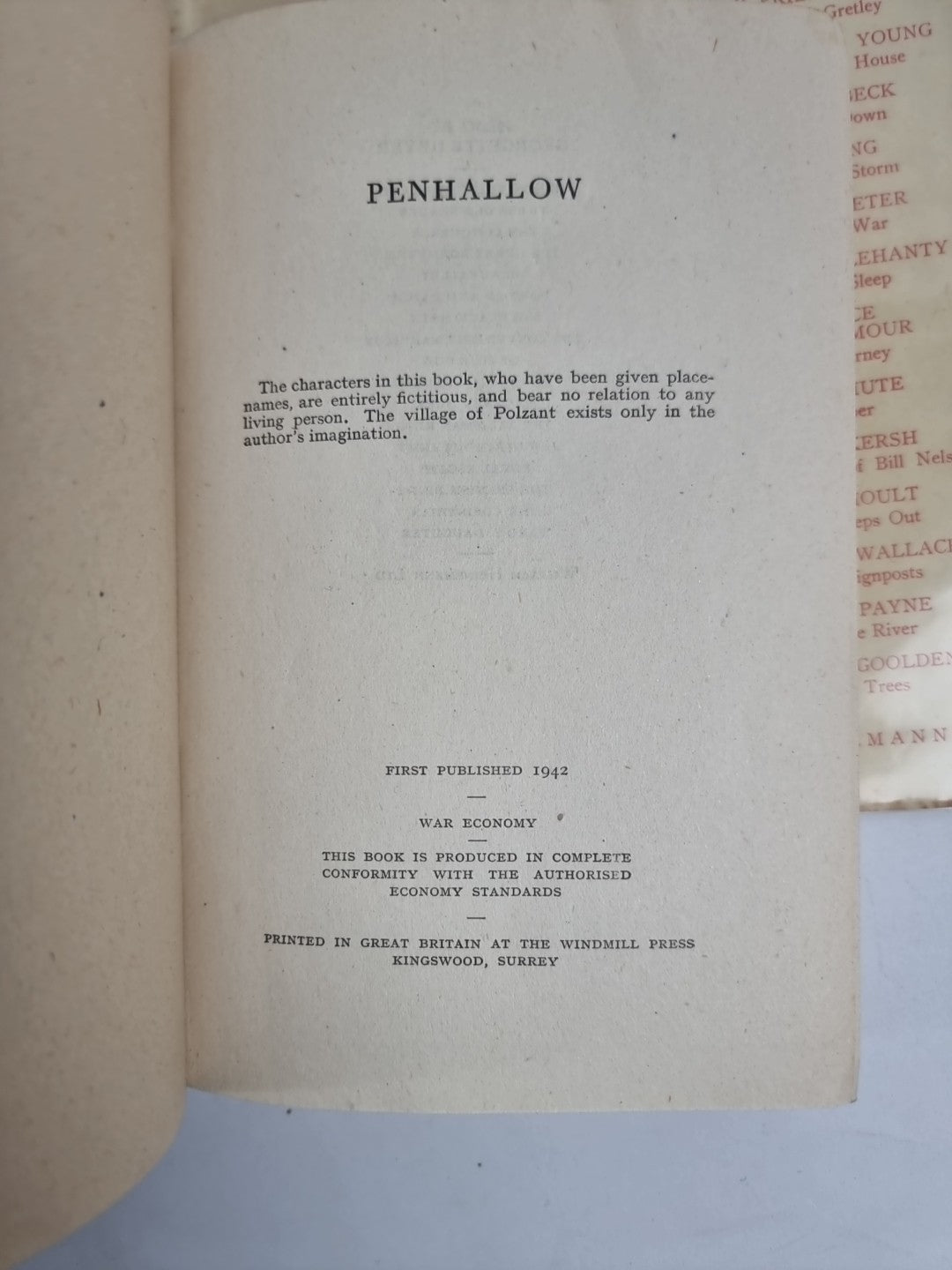 Penhallow By Georgette Heyer, 1942 1st Edition Very Rare
