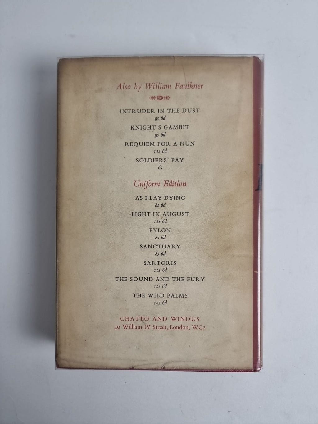A Fable, William Faulkner — UK First Edition