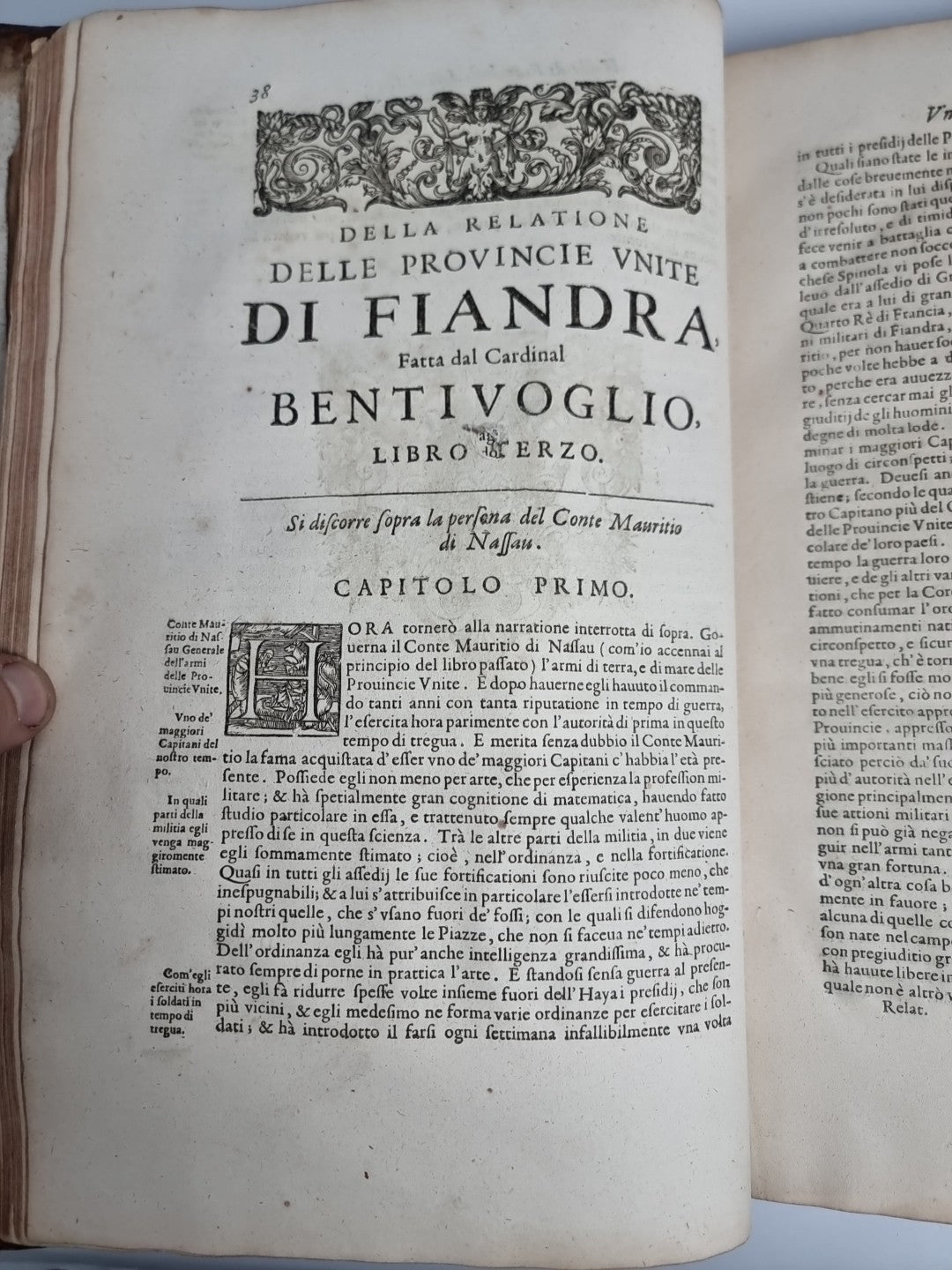 1648 Opere Del Cardinal Bentivoglio History of Flanders & Dutch Revolt Italian