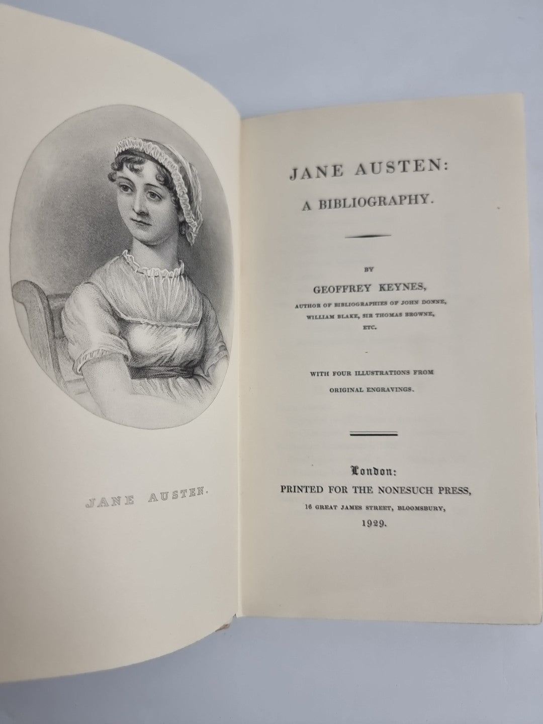 1929 Jane Austen A Bibliography Geoffrey Keynes Limited Edition