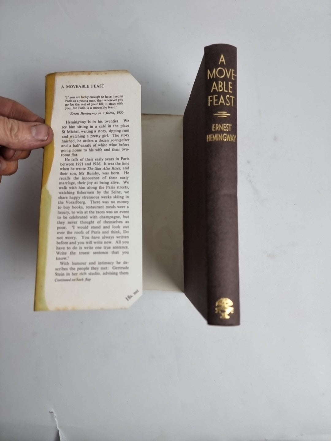 A Moveable Feast by Ernest Hemingway First UK Edition 1964