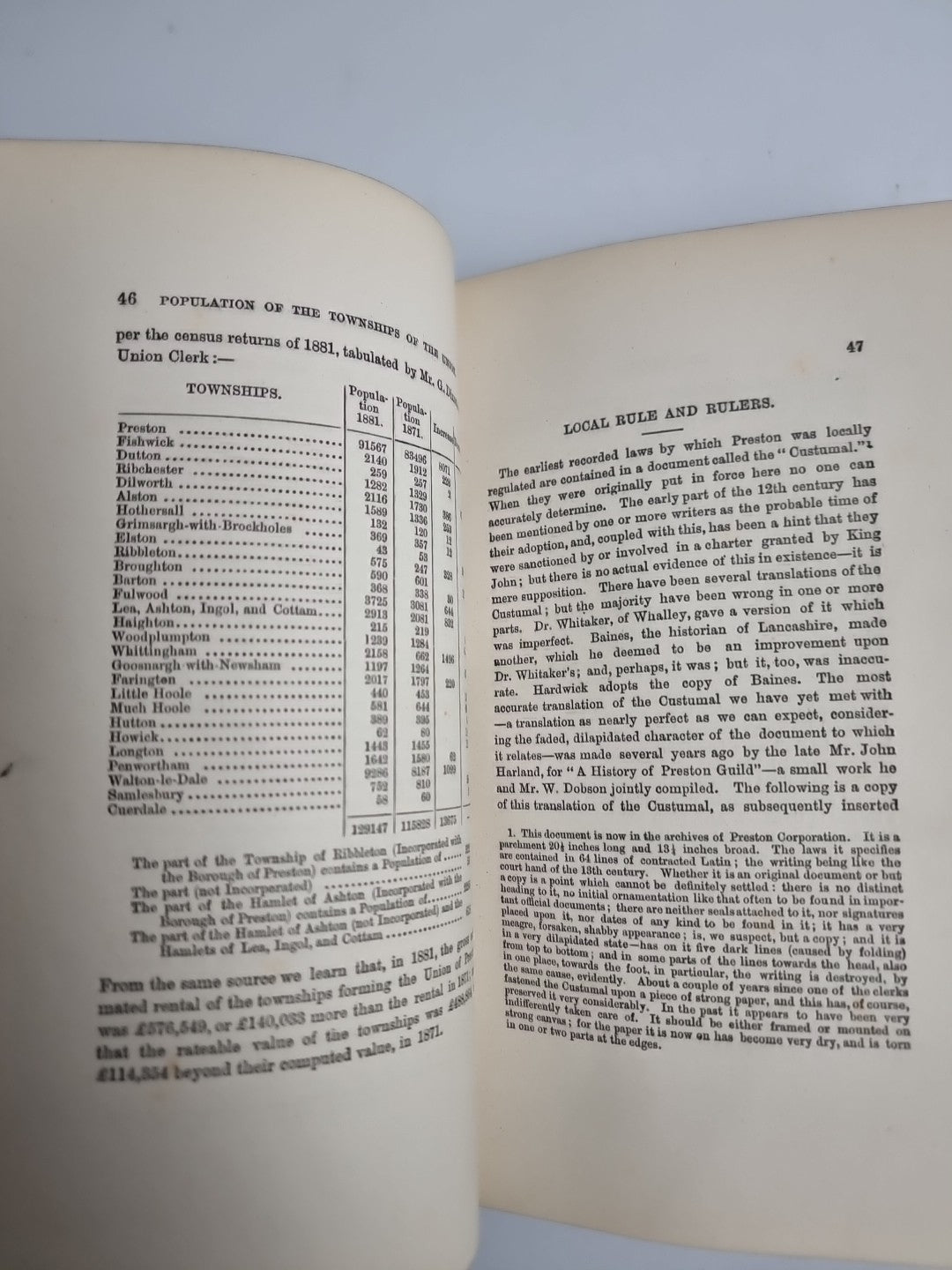 History of Preston 705 To 1883 By Anthony Hewitson 1st Edition 