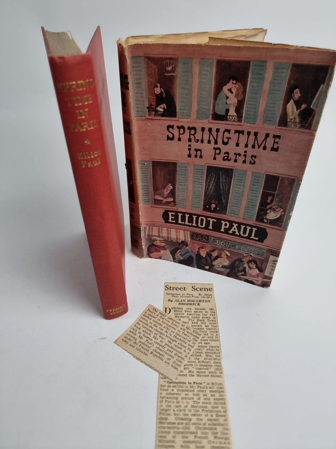 Springtime in Paris Elliot Paul Hardcover 1951 By Crescent Press 1st Edition 