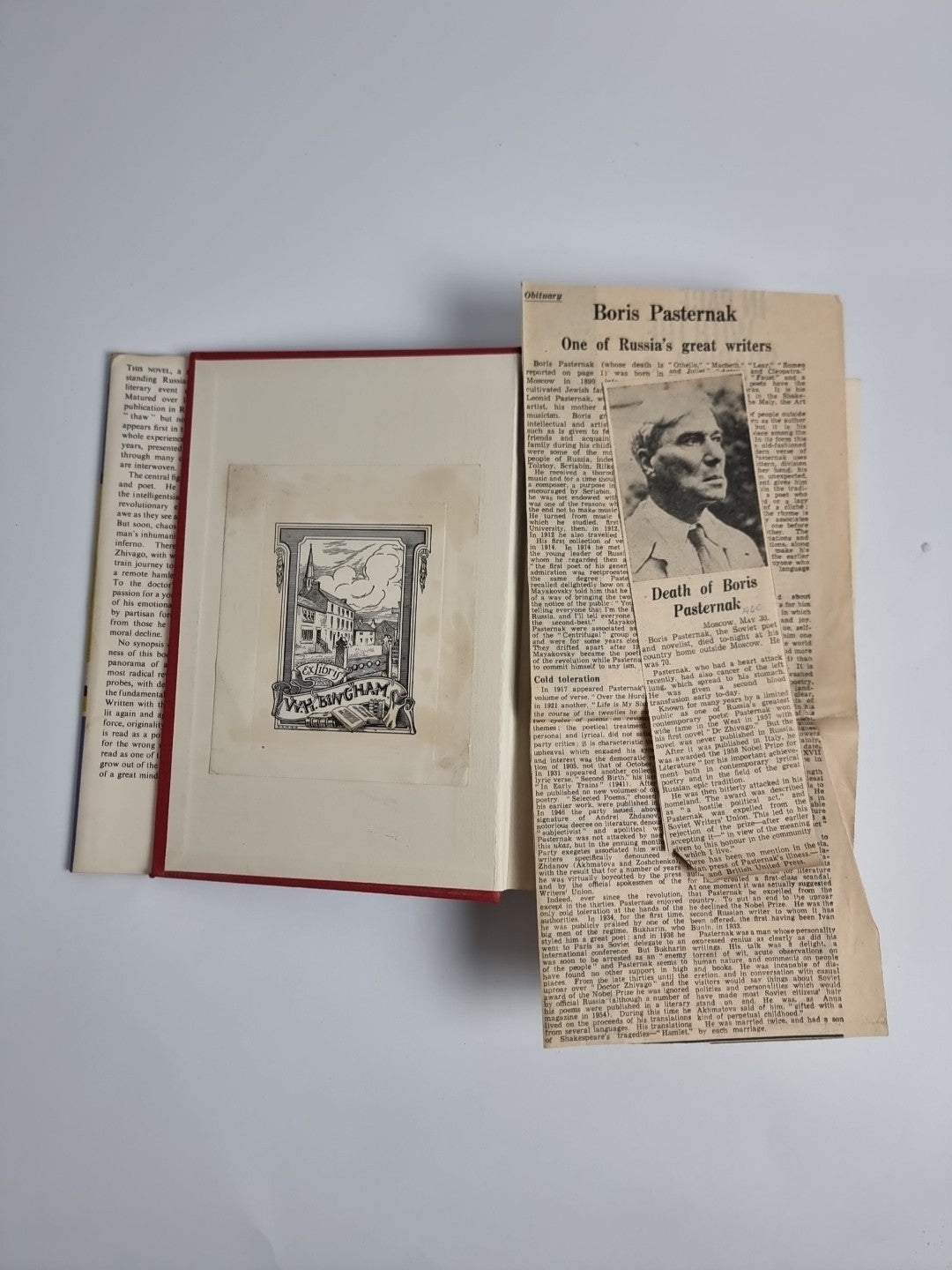 Doctor Zhivago By Boris Pasternak  1st Edition & 1st Impression Newspaper Clips 