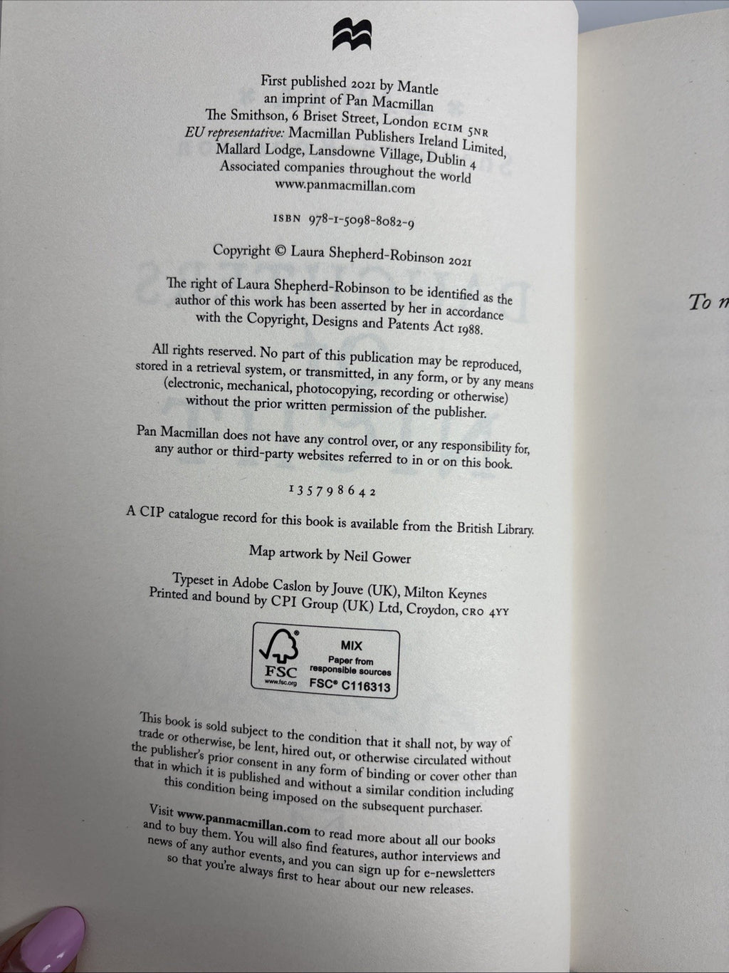 Daughters of Night Laura Shepherd-Robinson HB Signed 1st Edition