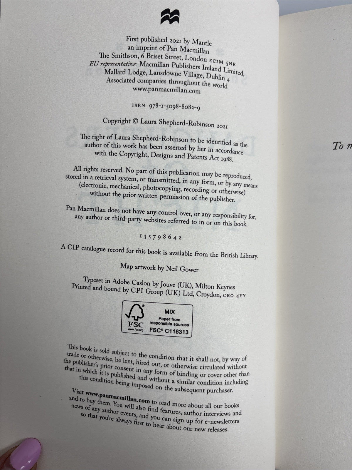 Daughters of Night Laura Shepherd-Robinson HB Signed 1st Edition