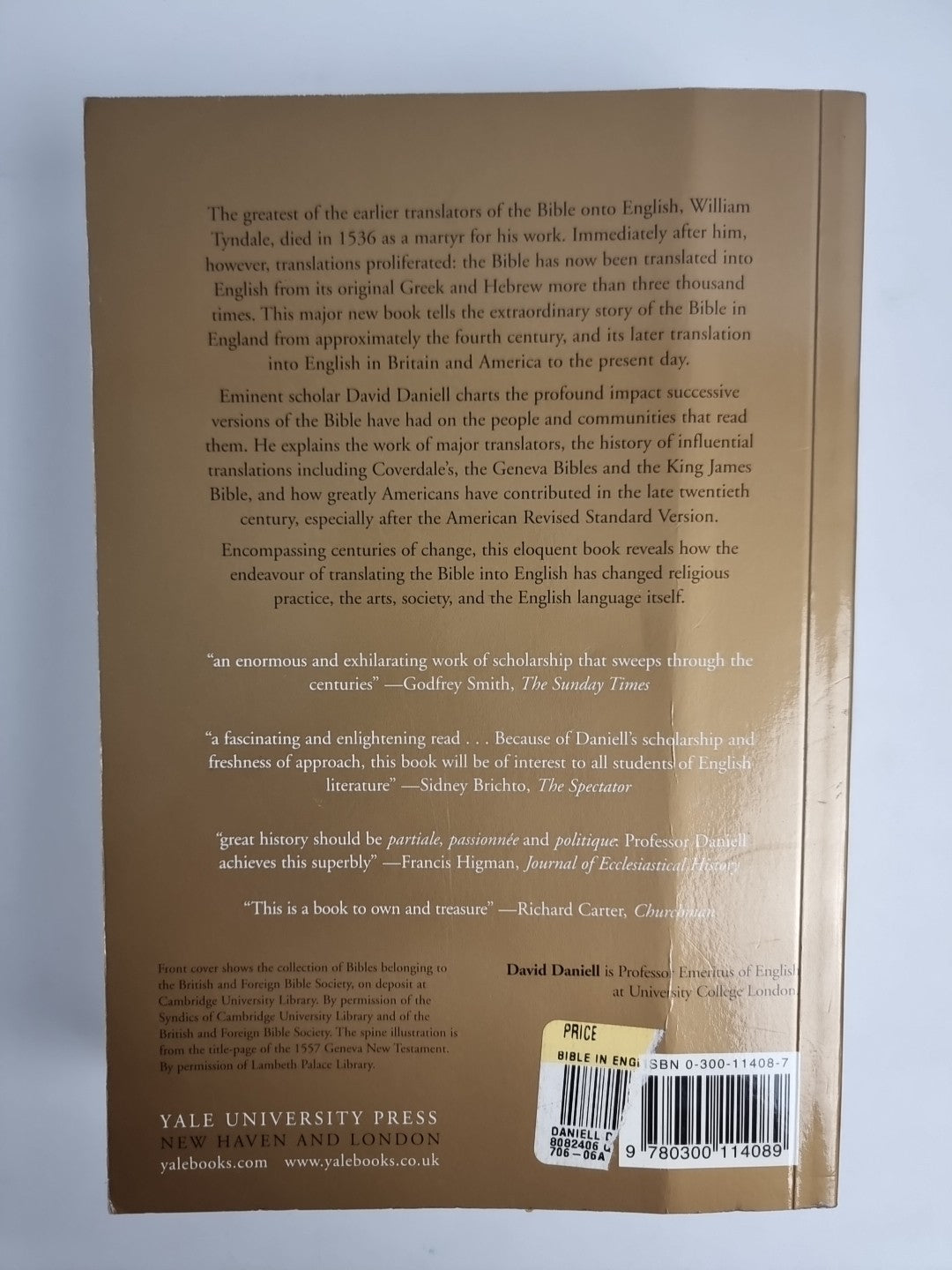 The Bible in English by David Daniell (Paperback, 2005)