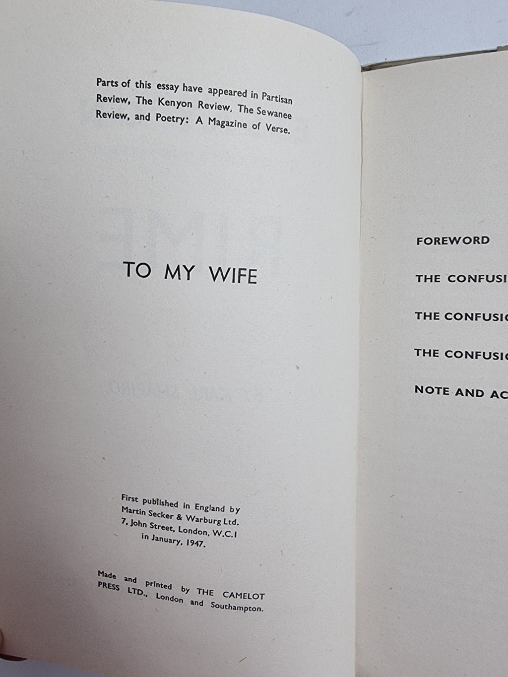 Essay On Rime, Karl Shapiro — First Edition