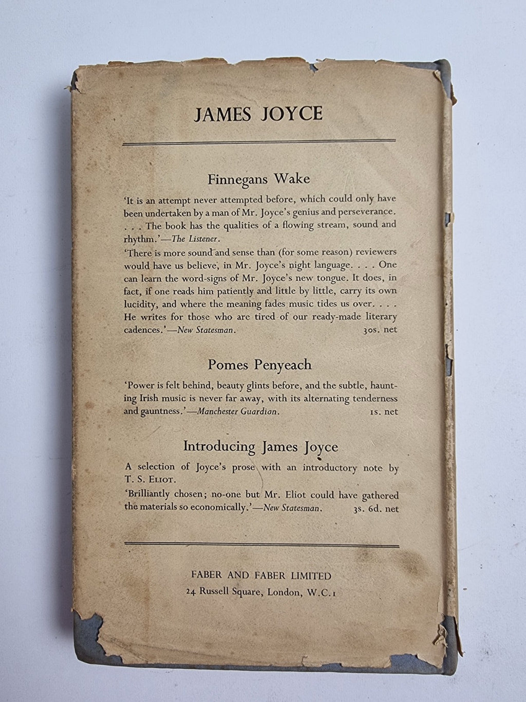 A Skeleton Key To Finnegans Wake Joseph Campbell/Henry Morton Robinson — 1st Ed.