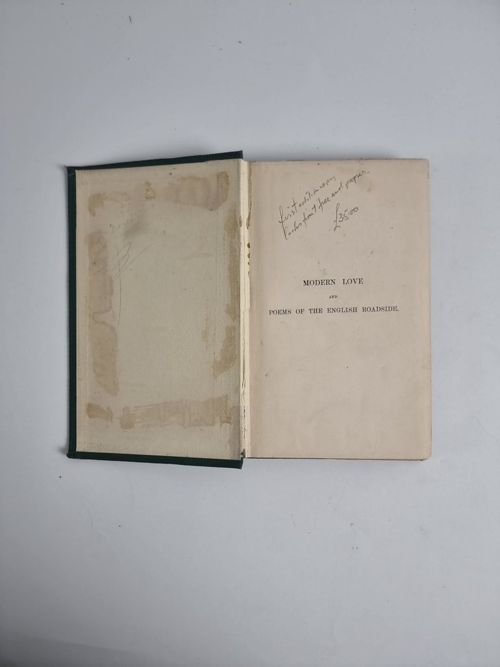 Modern Love and Poems of the English Roadside, George Meredith — First Edition