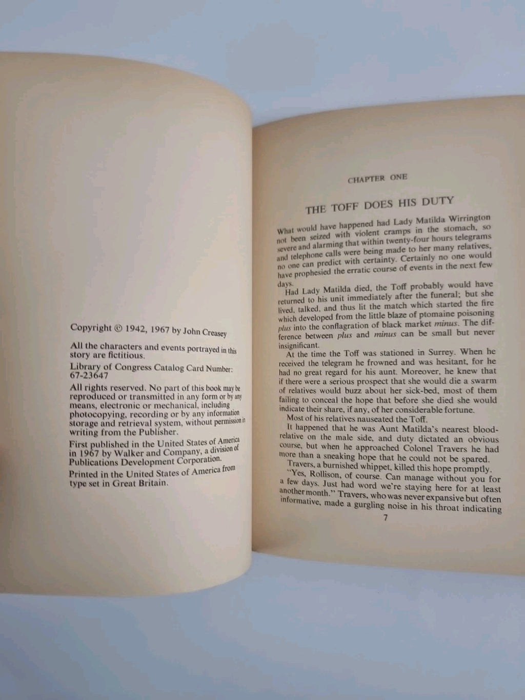 The Toff Goes To Market, John Creasy — 1st Edition (USA)