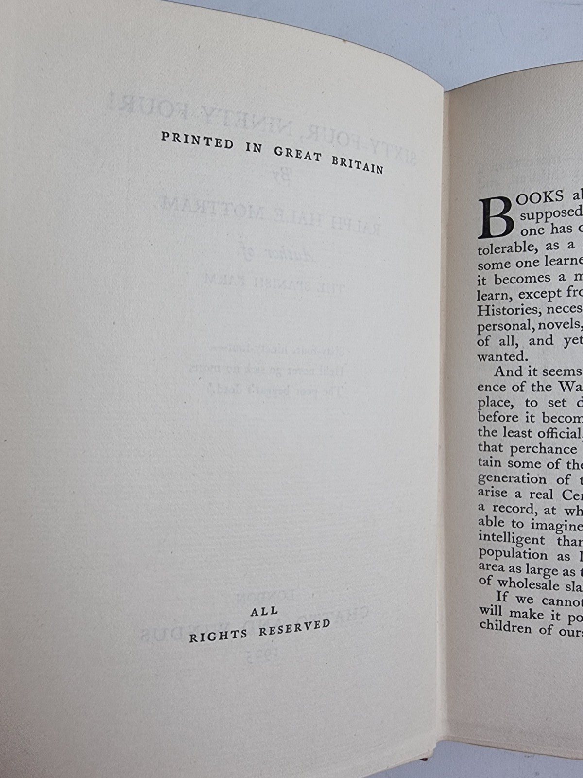 Sixty Four, Ninety Four! R.H. Mottram — First Edition