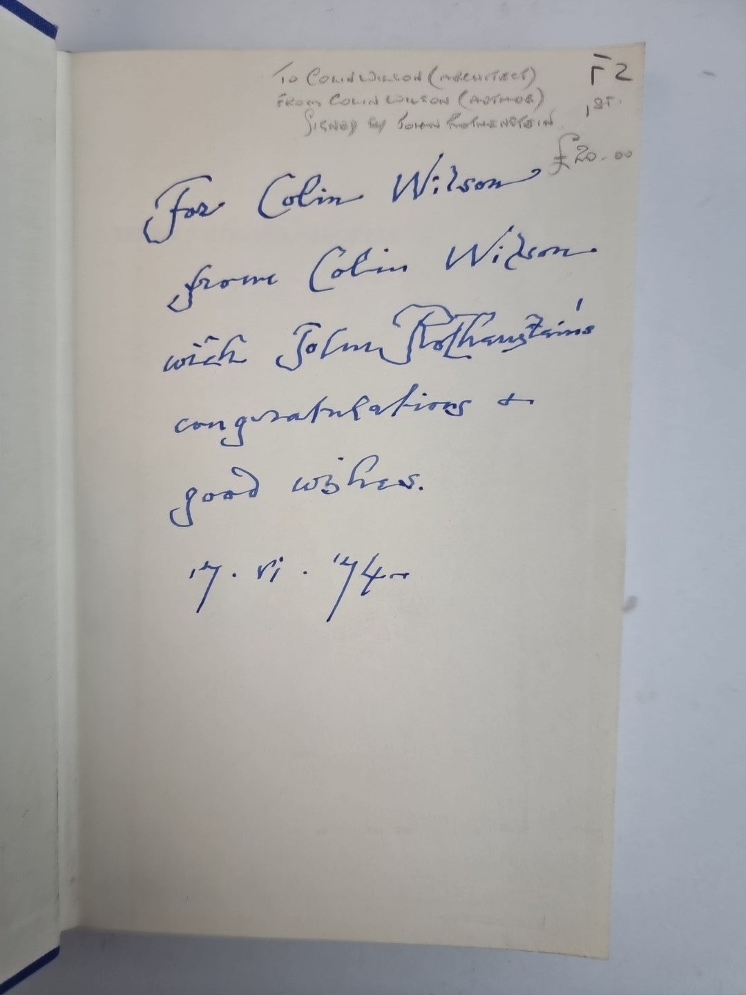 Time's Thievish Progress (Sir John Rothenstein - 1970) New Signed 1st Edition