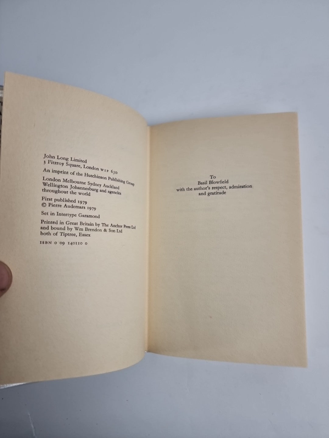 Pierre Audemars " Slay Me A Sinner " 1st UK Edition 1979 hardback Fine