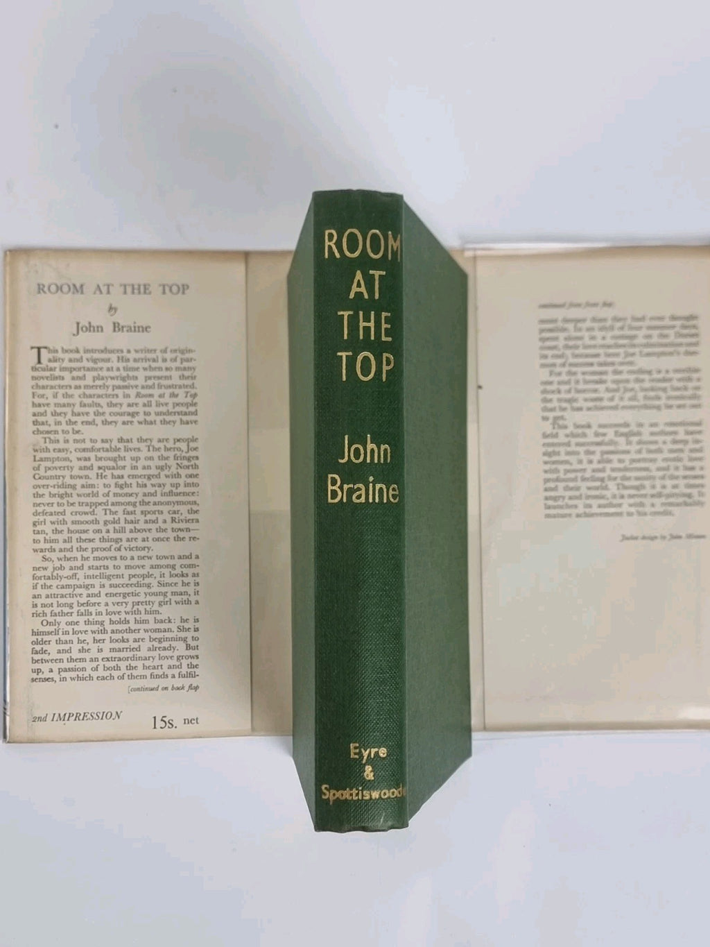 Room At The Top, John Braine - First Edition, Second Impression